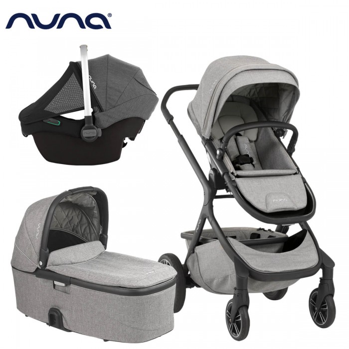 Nuna Otroški voziček 3v1 Demi™ Grow + Pipa™ Next 0+ | Frost
